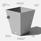 Veradek Nobleton Indoor/Outdoor Wide Square Planter - Image 4