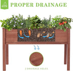 Raised Garden Bed with Legs, Outdoor Wood Elevated Planter Box, Thick Legs - Image 5