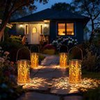 Solar Lanterns Outdoor Hanging Lantern Lights, Fairy Metal Decor - Image 7
