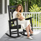 SERWALL Oversized Outdoor Rocking Chair, All-Weather Patio Rocking Chair - Image 2