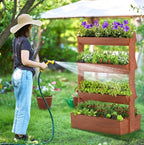 Wooden Vertical Raised Garden Bed, 4 Tier Garden Planters Raised Beds - Image 2