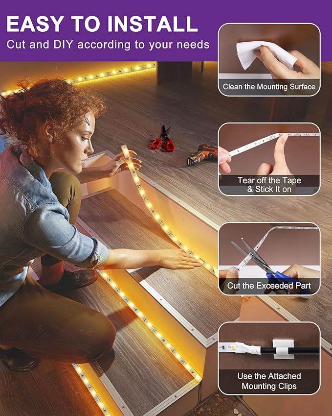 HitLights LED Strip Lights Warm White 3000K, 16.4ft Premium Tape Light - Image 6