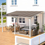 AECOJOY 14' x 10' Gazebo in White, Large Wall Mounted Gazebos on Clearance - Image 3