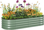 Outsunny 5' x 2' x 1' Galvanized Raised Garden Bed Kit, Outdoor Metal Elevated by Outsunny