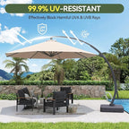 Aoxun 11 FT Cantilever Umbrella - Image 4