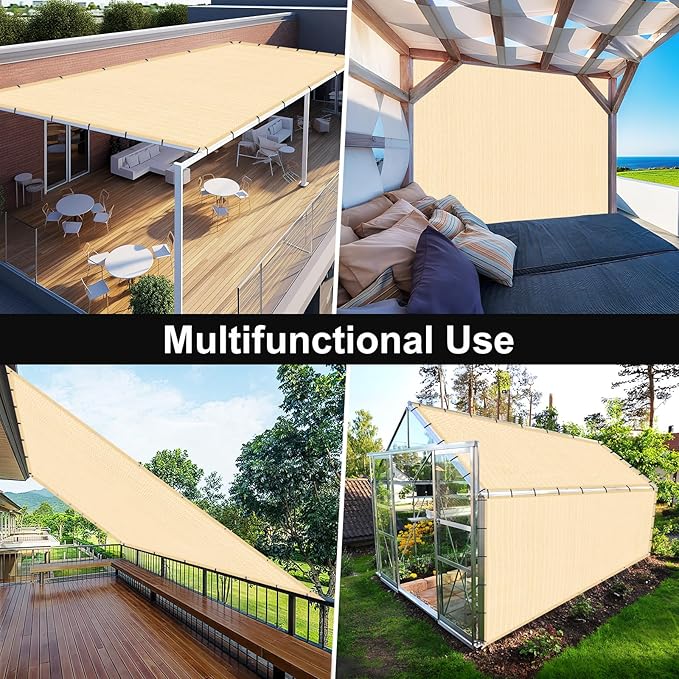 Artpuch 90% Sun Shade Cloth, 6 x 20 FT Pergola Shade Cover Canopy - Image 8
