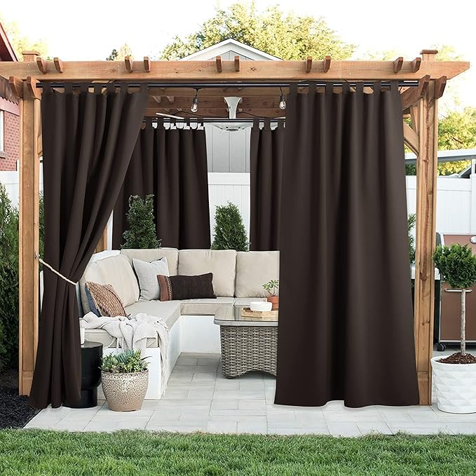 NICETOWN 2 Panels Blackout Outdoor Curtains - Image 2