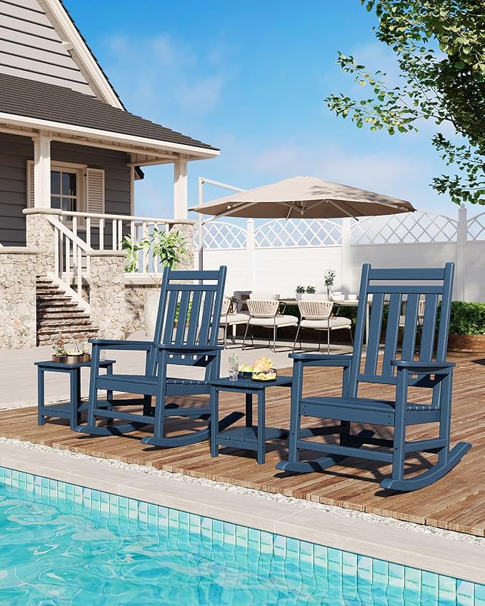 GarveeLife Adirondack Outdoor Side Table 18 x 15 in, HDPE 2-Tier Patio Side - Image 6