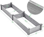 Yaheetech 8×2ft Wooden Horticulture Raised Garden Bed Divisible Elevated - Image 3