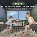 Aoxun Outdoor Gazebo for Patio 8x8 Metal Frame Canopy - Image 3