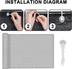 LOVE STORY 3'x16' Gray Balcony Screen Privacy Fence Cover UV Protection - Image 3