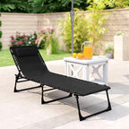 Outsunny Folding Chaise Lounge Chair, Patio Sun Tanning Chair, Outdoor Chaise - Image 7