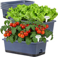 Window Box Planter 6 Pcs, 18 Inches Rectangle Flower Pots by Oliz
