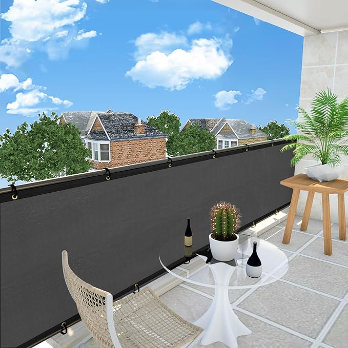 UPGRADE Privacy Fence Screen 6'x15' Dark Grey Outdoor 90% Visibility Blockage - Image 7