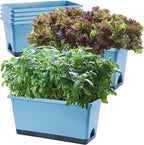 Window Box Planter 6 Pcs, 17 Inches Rectangle Flower Pots by Oliz
