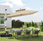 ABCCANOPY Patio Umbrella Cantilever Double Top Outdoor Offset Umbrella by ABCCANOPY