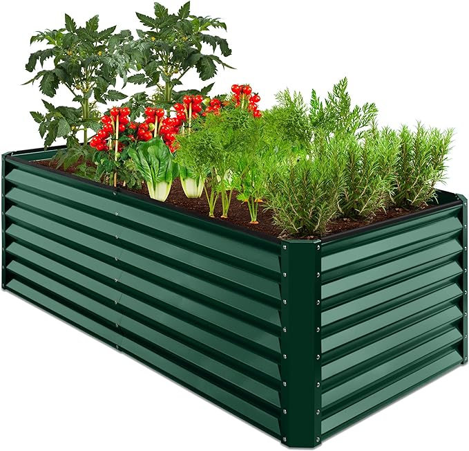 Best Choice Products 6x3x2ft Outdoor Metal Raised Garden Bed, Deep Root Box by BestChoiceProducts