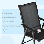 Giantex Set of 2 Patio Folding Chairs, Portable Outdoor Dining Chairs - Image 5