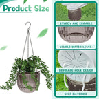 Meanplan 4 Pcs Self Watering Hanging Planter Indoor 6.5 Inch Hanging Baskets - Image 4