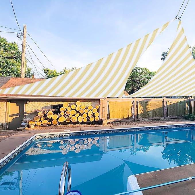 E&K Sunrise 10' x 10' x 10' Sun Shade Sail Triangle Canopy Shade Cover UV Block by EKSUNRISEINC