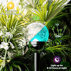 GIGALUMI Solar Outdoor, Cracked Glass Ball Solar Garden Lights, Color Changing - Image 5