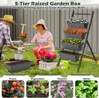 COSTWAY Vertical Raised Garden Bed, 5 Tier Planter Box - Image 4