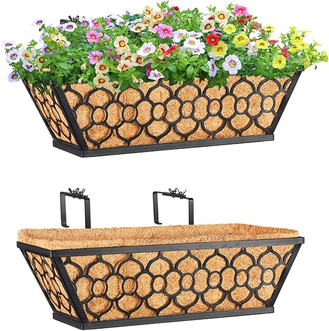 Riare 2 Pack 16 Inch Window Boxes Planters by Riare