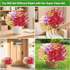 22 Pack Artificial Flowers for Outdoor Indoor Fake Plants, Faux Silk Flowers - Image 4