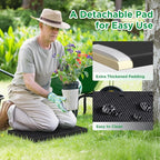 10.8” Wide Garden Kneeler and Seat, Heavy Duty Foldable Gardening Stool - Image 6