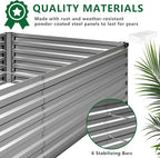 8x4x1.5FT Galvanized Raised Garden Bed, Vegetable Boxes-Rectangle Metal Flower - Image 4