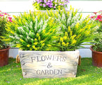 Artificial Plants Outdoor, Lavender Artificial Flowers Plastic Fake Faux - Image 6