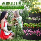 4 Pcs Plant Grow Bags 4 Tiered Strawberry Planter Tower Fabric Raised Garden - Image 5