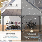 AECOJOY 10' x 16' Adjustable Height Outdoor Lean to Gazebo Pergola - Image 3
