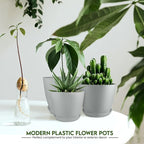 Utopia Home - Plant Pots Indoor - 7/6.6/6/5.3/4.8 Inches Home Decor Flower Pots - Image 2