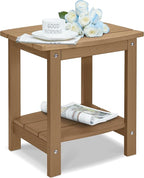 Y&M Outdoor Side Table, HIPS Adirondack Small Double Layer Table, Waterproof by YM