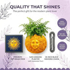 Fun & Unique Sun Face Hanging Planter Quirky Celestial Decor - Image 5