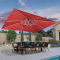 PURPLE LEAF 10' X 13' Patio Umbrella Outdoor Rectangle Umbrella Large by PURPLELEAF