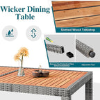 Shintenchi 7 Piece Patio Dining Set, Wicker Patio Conversation Set - Image 4