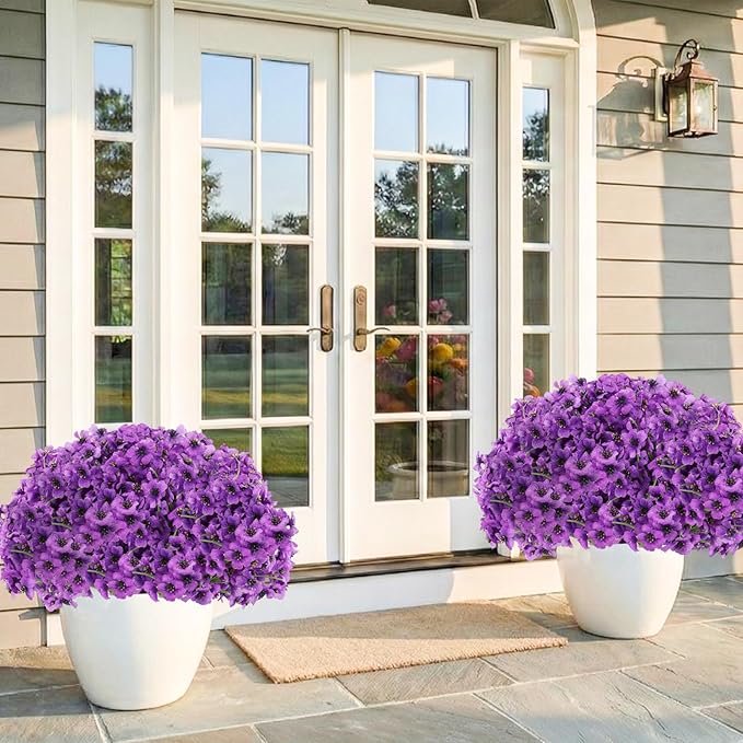 60 Pack Artificial Flowers for Outdoor Indoor Fake Plants, Faux Silk Flowers - Image 7