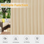 Easy-Going Outdoor Patio Curtains Detachable Tab Top Windproof Weatherproof - Image 5