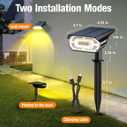 2 Pack Solar Spot Lights Outdoor 1000 Lumens, 64 LEDs IP67 Waterproof Landscape - Image 7
