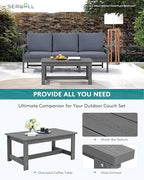SERWALL HDPE Patio Sofa Set, 4-piece Sectional Outdoor Furniture Set, All - Image 5
