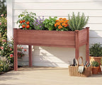Raised Garden Bed with Legs, Outdoor Wood Elevated Planter Box, Thick Legs - Image 2