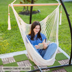 JoyView Hammock Chair with Spreader Bar Caribbean Hammock Swing Chair 300 LBS - Image 5
