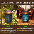 2 Pack Solar Lanterns Outdoor Hanging Metal Waterproof LED - Image 2