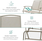 Best Choice Products 2-Person Outdoor Patio Swing Glider Steel Bench Loveseat - Image 5