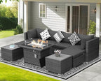 NICESOUL 9 Piece Outdoor Patio Garden Furniture Set - Image 2
