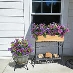 Fake Artificial Flowers for Outdoors Decoration, 4 Bundles Silk Faux Spring - Image 6