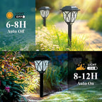 GIGALUMI 6 Pack Solar Lights Outdoor Waterproof, LED Solar Garden Lights - Image 5