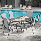 UDPATIO Patio Chairs Set of 6, Stackable Outdoor Dining Chairs - Image 2